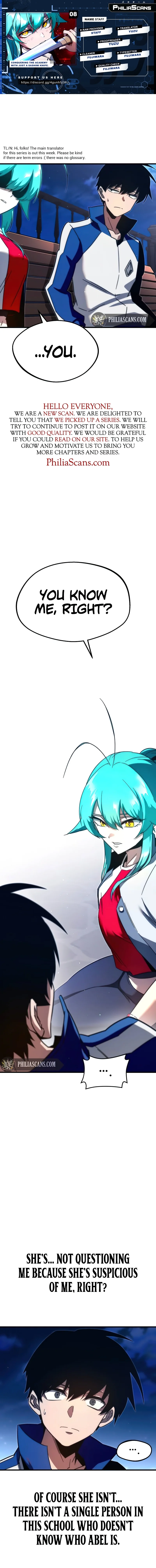 Conquering the Academy with Just a Sashimi Knife Chapter 8 - Page 1