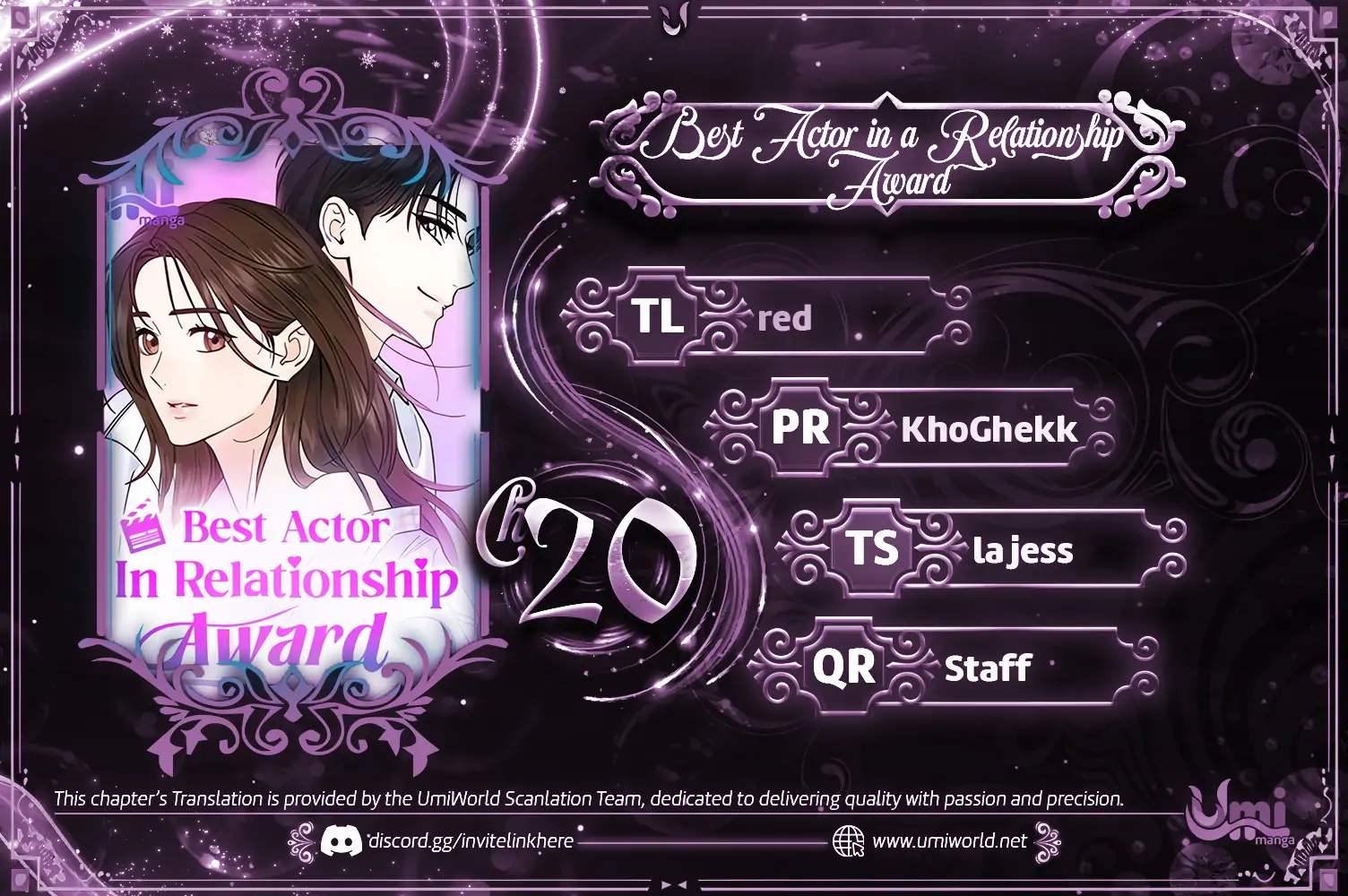 Best Actor in a Relationship Award Chapter 20 - Page 1