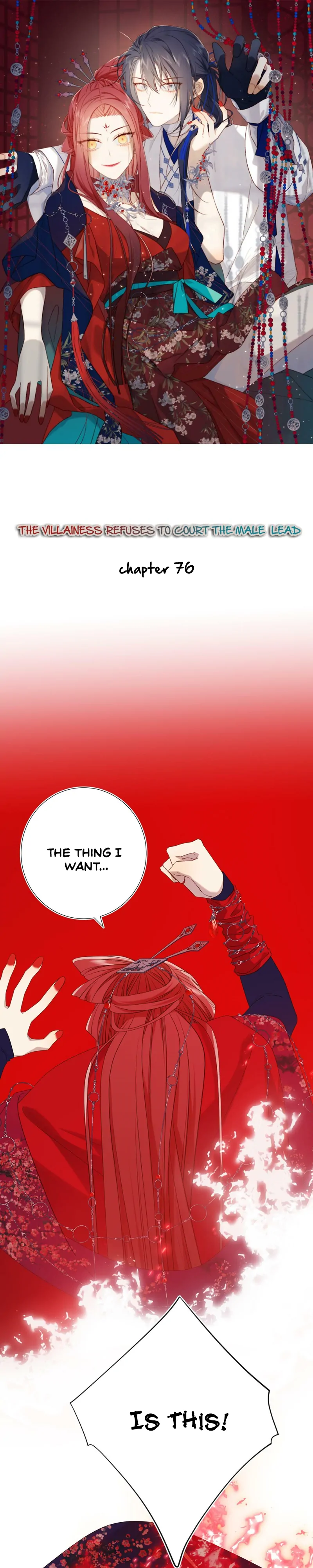 The Villainess Refuses to Flirt with the Male Lead Chapter 76 - Page 1