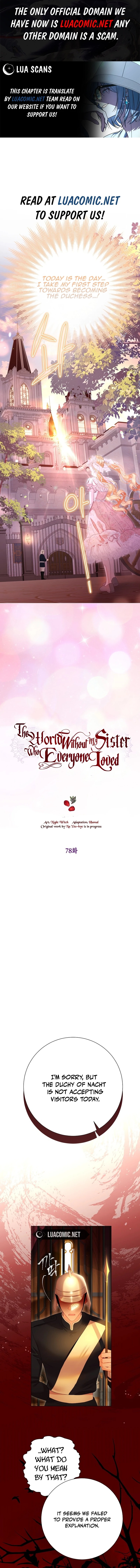 The World Without My Sister Who Everyone Loved Chapter 78 - Page 1