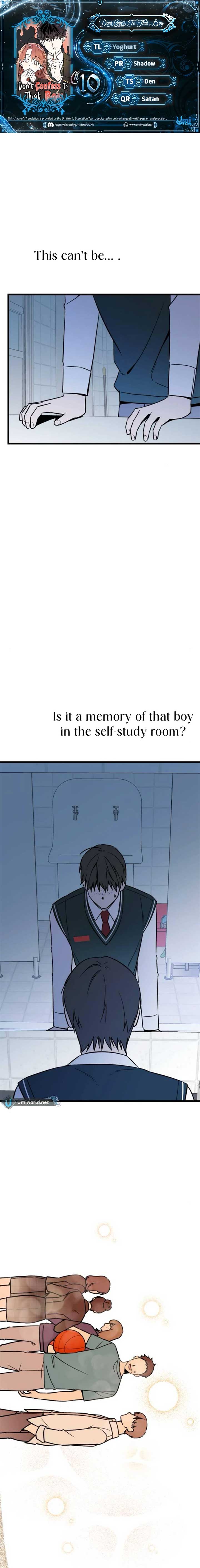 Don’t Confess to That Boy Chapter 10 - Page 1