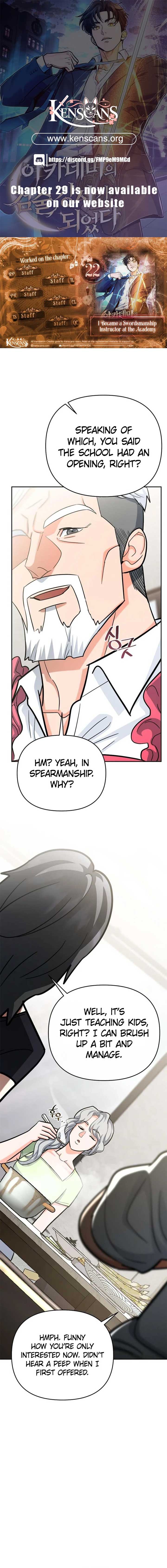 I Became a Swordsmanship Instructor at the Academy Chapter 22 - Page 1
