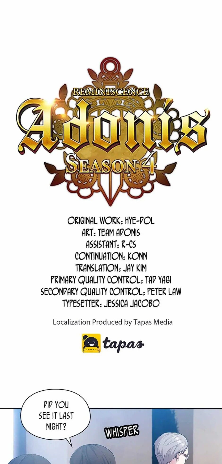 Reminiscence Adonis Chapter 146 - Page 1