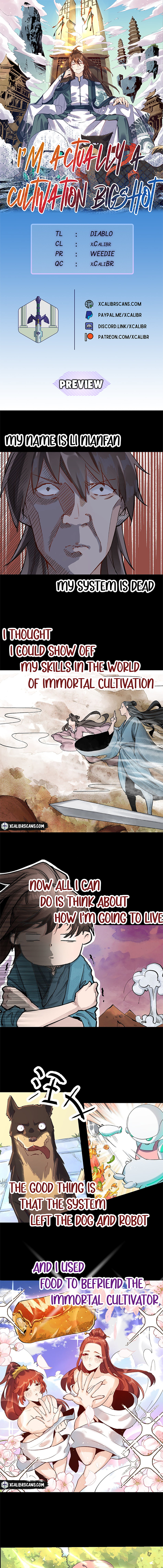I’m Actually a Cultivation Bigshot Chapter 0 - Page 1